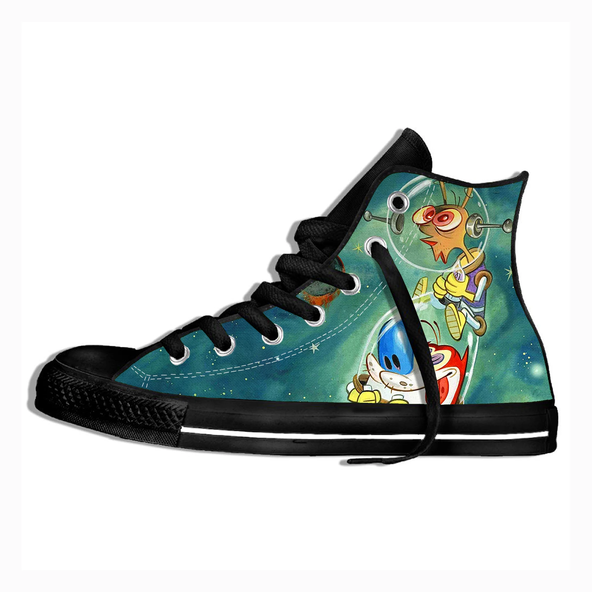 Sneakers OF Men Ren and Stimpy Anime Wearable Comfort Sport Shoes Classic Sneakers  Zapatos Hombre  Mens Shoes