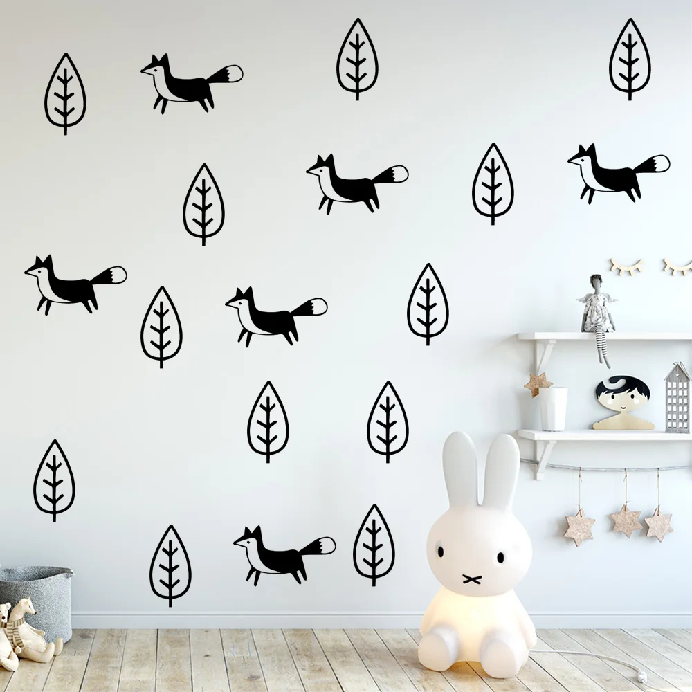 Tribal Forest Animals Waterproof Wall Stickers Decor For Kids Room Nursery Decoration Decals Sticker Murals | Дом и сад