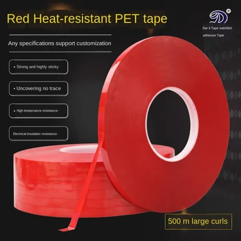 

Red PET Adhesive Tape Insulation Polyester Film Adhesive Tape Single Side Tape Battery Transformer High Temperature AdhesiveTape