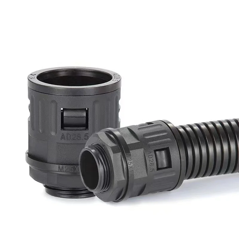 M12-M63 Plastic Corrugated Conduit Joint Pipe AD10-AD54.5 Tube Nylon Joint 10pcs pipe fitting water pipe fitting hose pipe fitting