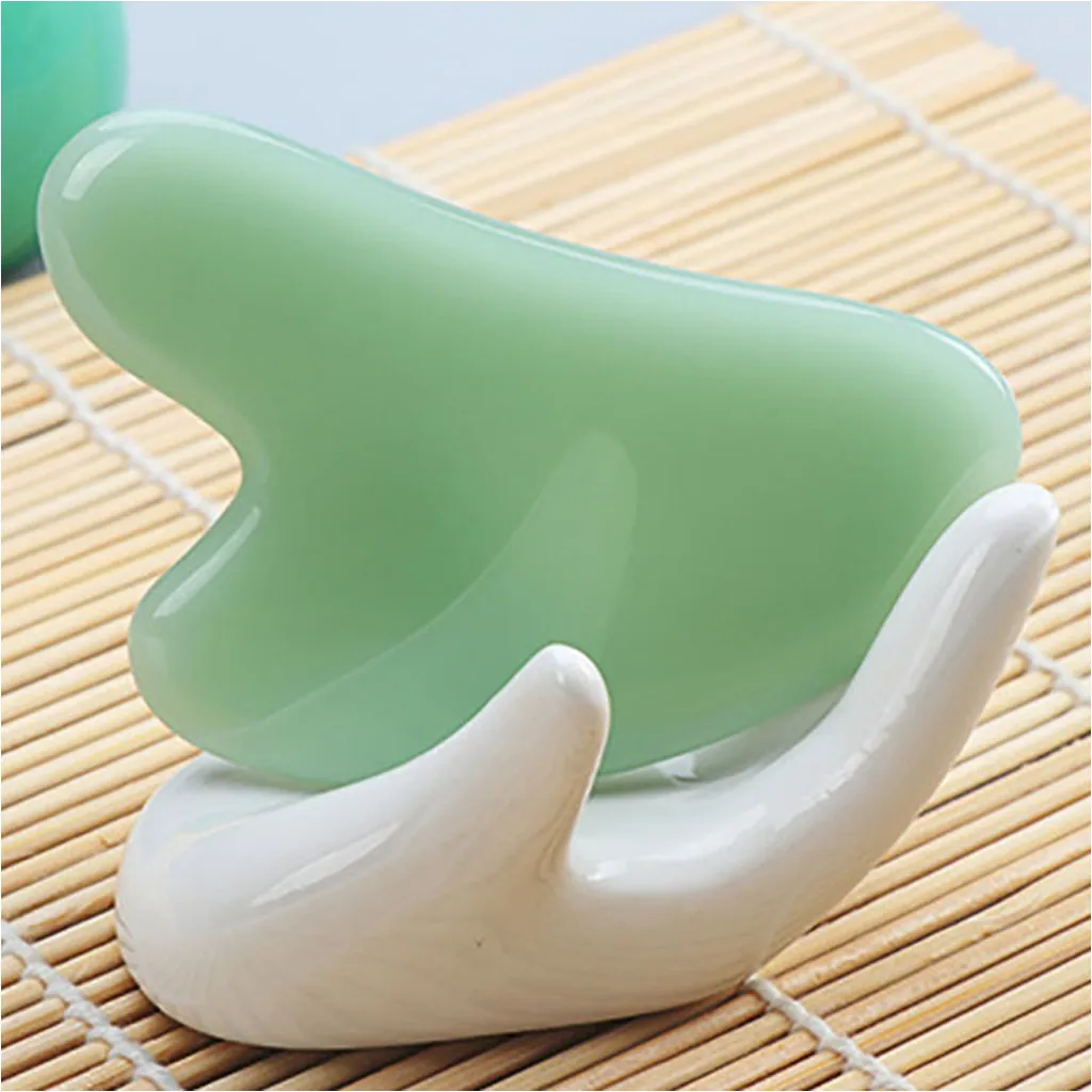 Gua Sha Facial Massage Chinese Medicine Natural Jade Board Scraping ...