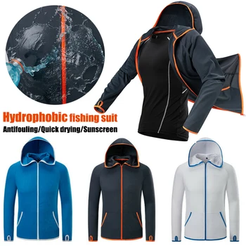 

Jackets Hydrophobic Waterproof Windbreakers Coat Men For Outdoor Hiking Fishing