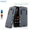 Coque de téléphone Huawei Y3 2017, étui Y3 2017, coque souple en silicone + support en plastique, 2017, CRO-L22, CRO-L02 ► Photo 1/6