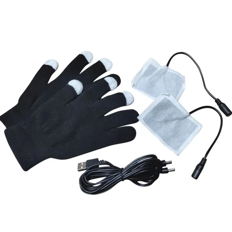 

Unisex Winter USB Touchscreen Heating Gloves Warm Outdoor Sports Hunting Cycling Ski Motorcycle Soft Knit Gloves