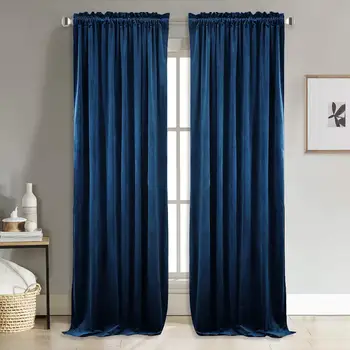 

Modern Luxury Solid Velvet Blackout Curtain for The Bedroom Living Room the Curtains On The Window Door Curtain Drapes