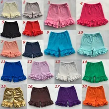 Детские шорты с рюшами, летние шорты для девочек, детская одежда, изысканные хлопковые милые шорты с оборками