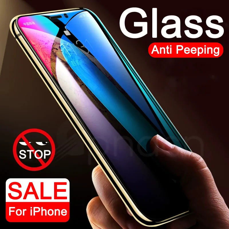 Антишпионское закаленное стекло для iPhone 6 6S 7 8 Plus 5 5S SE Защита экрана для iPhone 11 Pro X XR XS Max Защитная стеклянная пленка