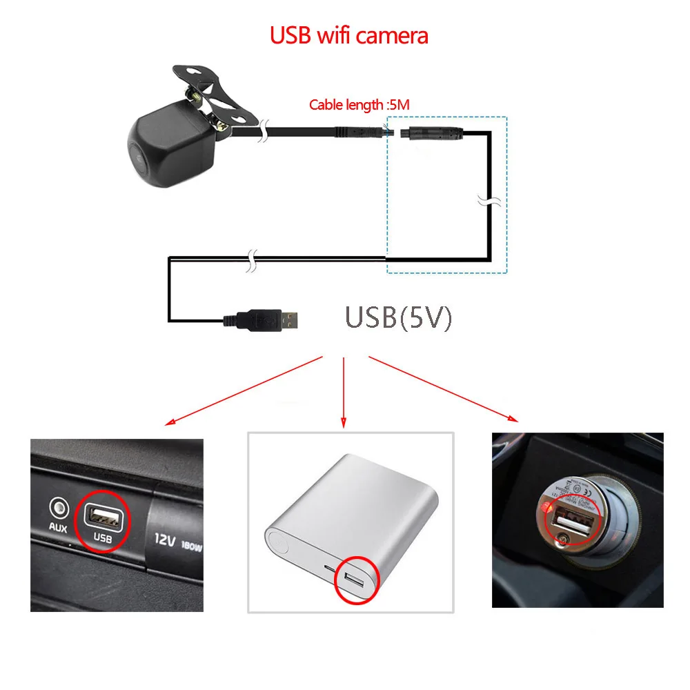 APP WIFI 자동차 후면 카메라 무선, BMW 1/3/5 시리즈 E46 E90 E91 E92 E93 E82 E39 E60 E60 X 시리즈 E53 E70 E71 안드로이드 ios용