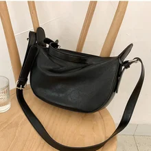 Женская винтажная сумка, модная женская сумка, Офисная женская сумка через плечо, сумка через плечо, простой стиль, черная y-098w