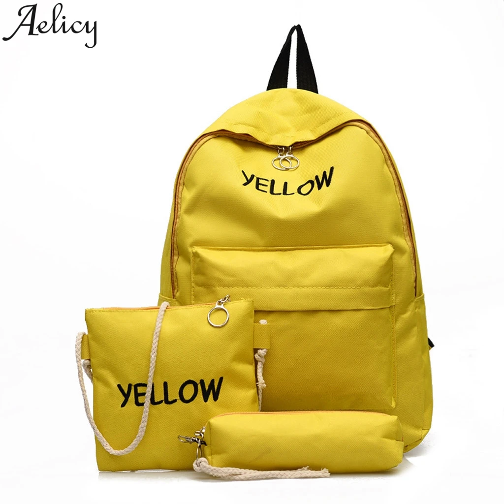 

Aelicy Backpack Bag Women Nylon Young Solid Color Bag Teenagers Men Women Student School USB Bags Travel Shoulder Laptop Bags