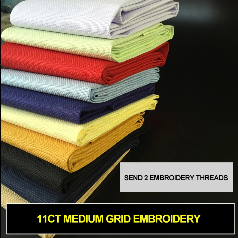

100% Cotton Cross Stitch Cloth Aida Cloth 11CT 3 Strand Cloth Insole Fabric Handmade Aida Cloth Embroidered Fabric A069