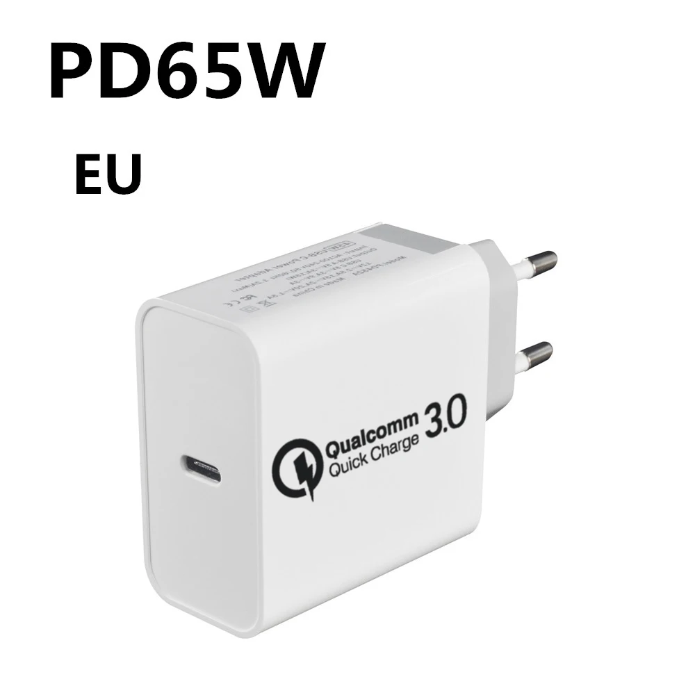 EU-PD65W Мульти USB зарядное устройство 48 Вт PD Быстрая зарядка 3,0 type C USB зарядное устройство для iPhone 11Pro huawei samsung EU/US USB C зарядное устройство для Macbook - Тип штекера: EU-PD65W