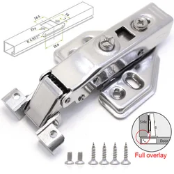 Versatile Metal Aluminum Glass Door Hinge (Silver Full Overlay)