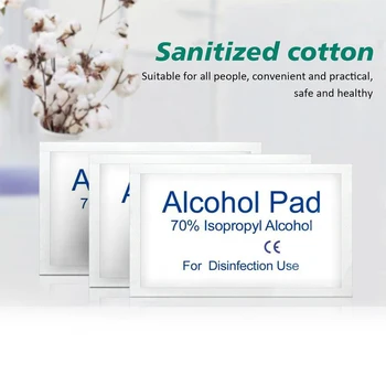 

Portable 100PCS Professional Alcohol Swabs Pads Wet Wipes 70% Isopropyl First Aid Home Skin Cleanser Sterilization have stock