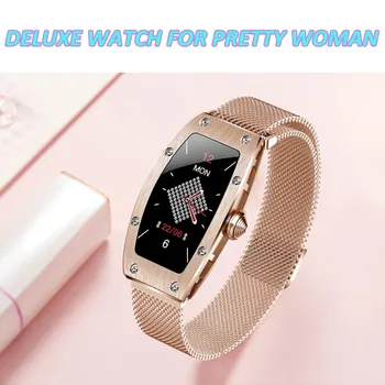 

Smart Watch Women Deluxe Sport Wrist Watch Heart Tracking Blood Oxygen Pressure Sleep Monitor IP67 Waterproof Women SmartWatch