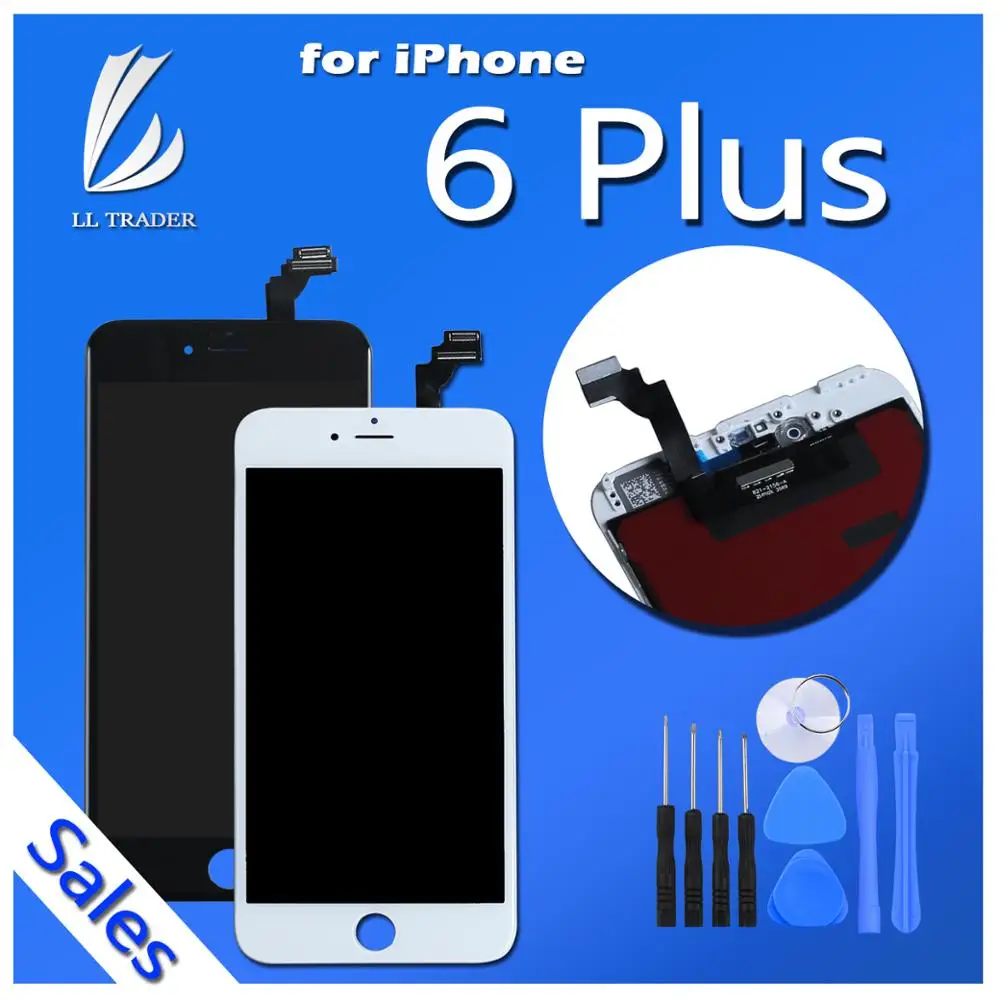 

for iPhone 6 Plus LCD Display Touch Screen Assembly Digitizer Screen Replacement Black/White Tools Close to Original Home Button