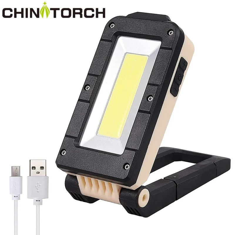

Portable LED Rechargeable Work Light Waterproof COB+XPE Flashlight Torch 4 Modes Magnetic &Hanging Hook Bright Lamp For Outdoor