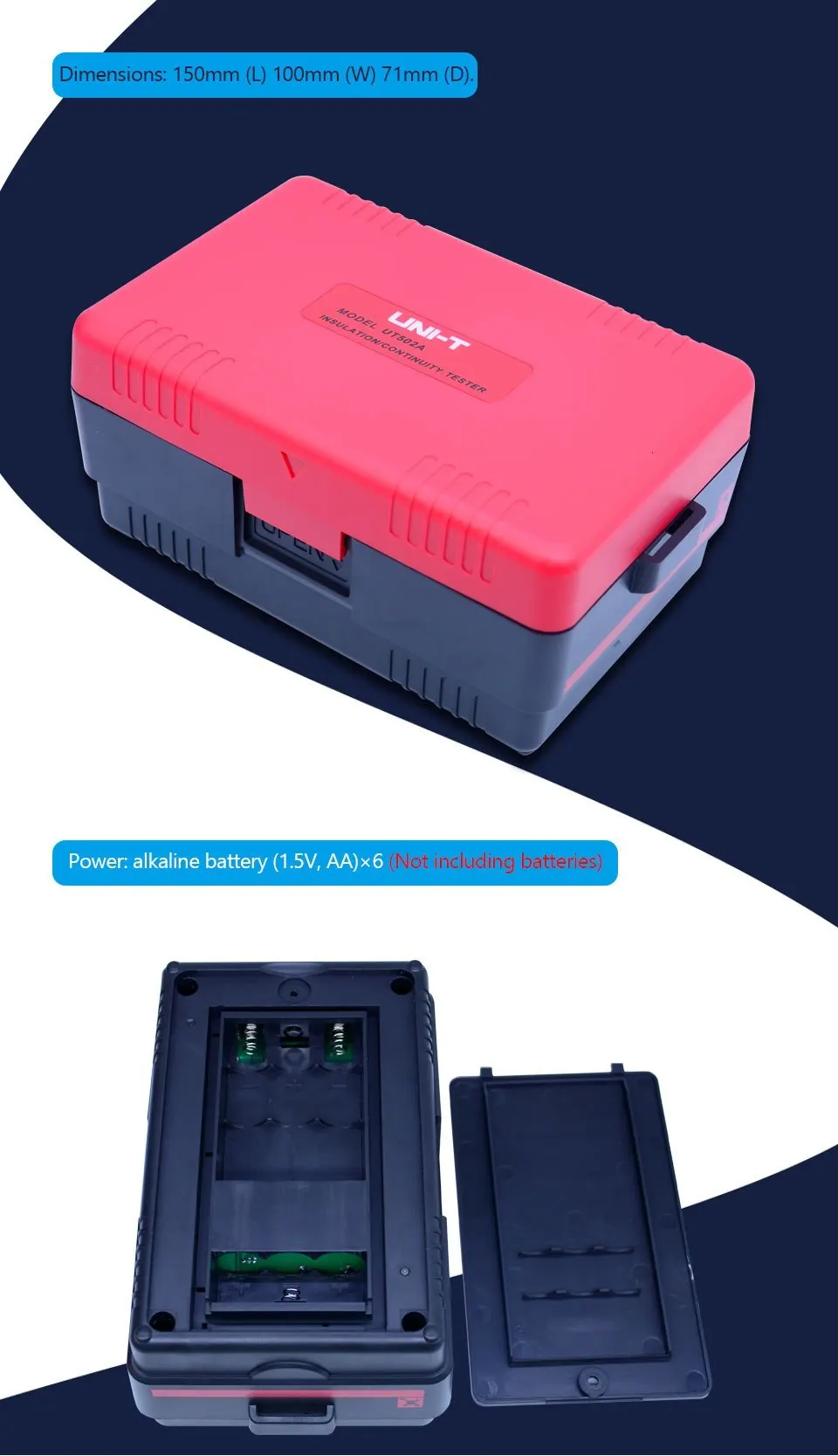 UNI-T UT502A цифровой тестер сопротивления изоляции er Мегаомметр вольтметр переменного тока непрерывность тест ЖК-подсветка Высоковольтная индикация