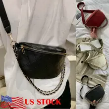 Для женщин пояс сумка на пояс, сумка-мешок из искусственной кожи чехол в стиле «Хип-кошелек на молнии, нагрудная сумка