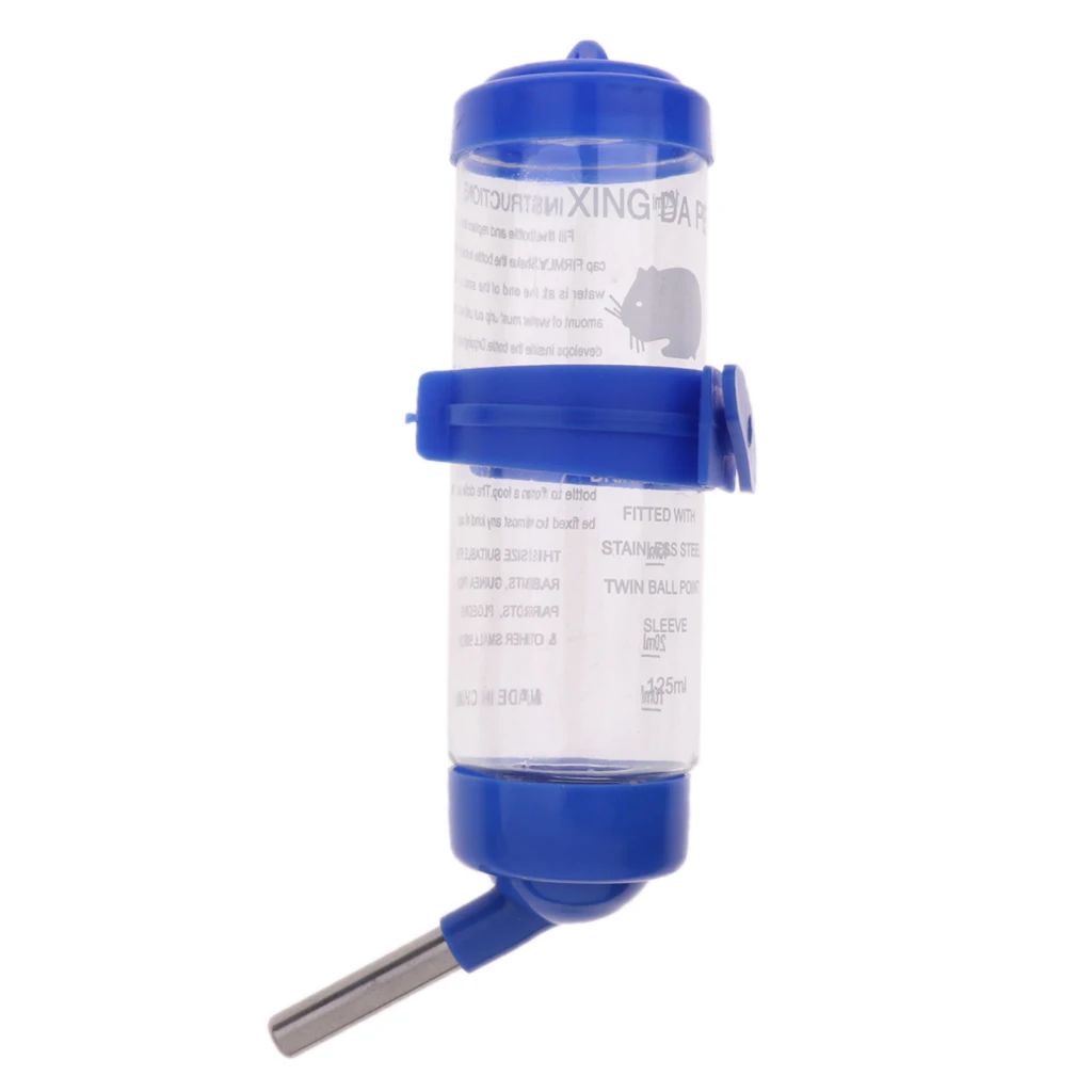 Rabbit Bunny Hamster Cage Water Dispenser 125ML Pet Dog Water Bottle
