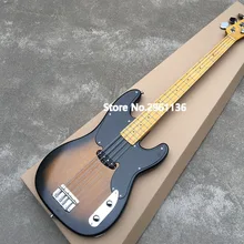 Высокое качество электрическая бас-гитара, TL стиль-4 струны бас, 2ts цвет с корпусом из красного дерева и кленовой шеей