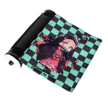 

Demon Slayer: Kimetsu No Yaiba Tanjiro Kamado Pencil Case Cosmetic Make Up Bag Cosplay Scroll Coiling Block Stationery Bag