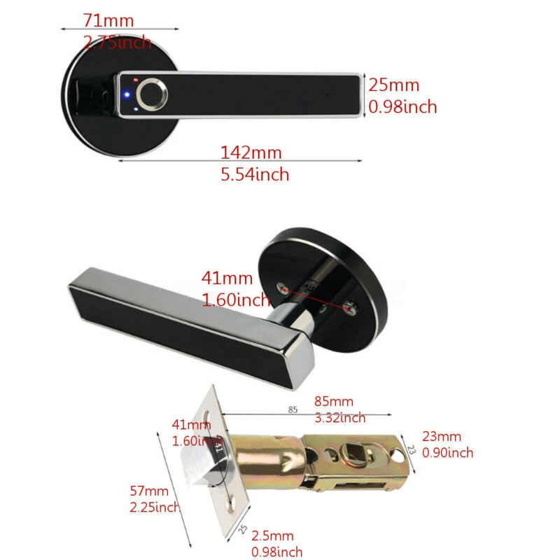 

2019 New High Quality Stainless Steel Fingerprint Lock Smart Biometric Door Lock Home Security Locks