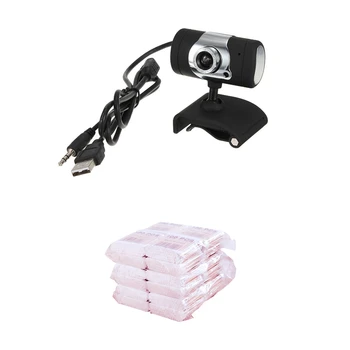 

1Pcs 3.0 Mega Pixel USB with Miniphone Webcam HD Camera for Notebook Laptop PC & 800PcsDisposable Cotton Swabs Bamboo Cotton Swa