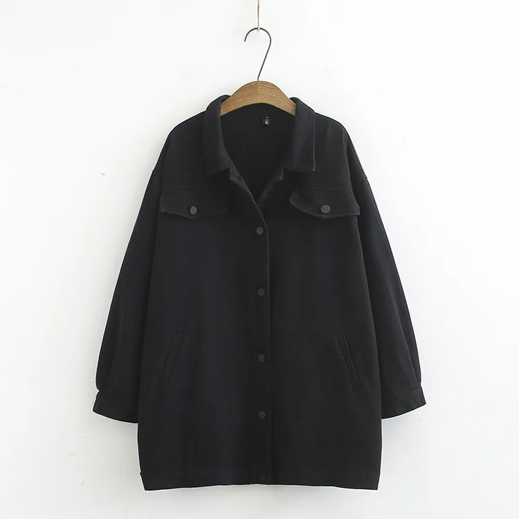 

Plus Size Casual Jacket 2019 Autumn Clothing Fashion Loose Safari Style Long Sleeve Coats Women A22-2355