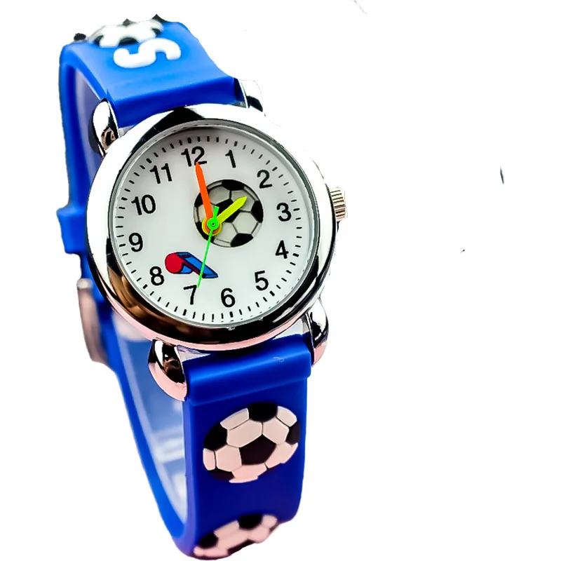 Football Silicone Kids Watches Unique Design Cartoon Ball Wristwatch Boy Quartz Montre Enfant Children Birthdays Gift | Наручные часы
