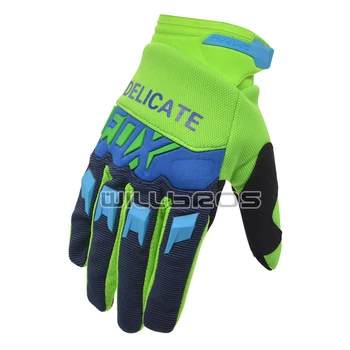 

New One Delicate Fox Air Mesh Cycling Race Gloves Dirtpaw Gloves Motorcycle Mountain Bicycle Offroad Motocross Blue Green Gloves