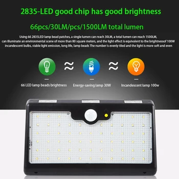 

6 Modes LED Solar Light Outdoor Solar Lamp PIR Motion Sensor Wall Light Waterproof Solar Powered Sunlight for Garden Decoration