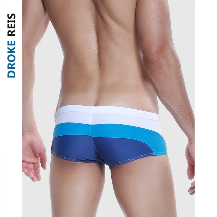 

New Style MEN'S Swimming Trunks Anti-Awkward Boxer Swimwear Chinlon Tight Swimming Trunks Creative-Beach Shorts