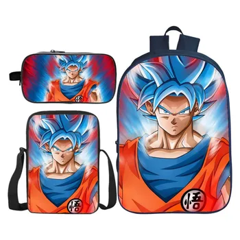 

Hot Sale 3D Printing Dragon Ball Super 3Pcs/Set Children Shoulder Backpack Kids Baby School Bags Bookbag Boys and Girls