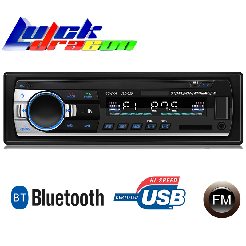 Jsd 520 12 в Bluetooth Стерео FM радио MP3 аудио плеер 5 зарядное устройство USB SD AUX Авто