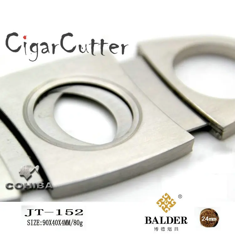 COHIBA Каттер для сигар из нержавеющей стали для курения с кожаным мешком Подарочная коробка карманный нож для сигарет кубинские инструменты jt152