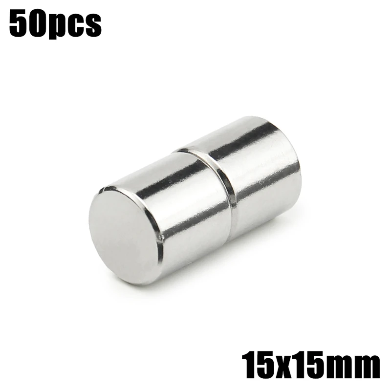

50pcs 15x15mm Super Powerful Strong Bulk Small Round NdFeB Neodymium Disc Magnets Dia 15*15mm Rare Earth NdFeB Magnet