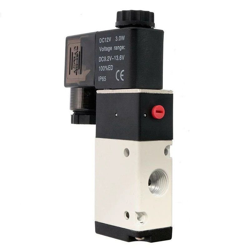 

DC12V Air Aluminum Pneumatic Solenoid Valve 3V210-08 3 Way 2 Position 1/4" 12kgf /c㎡ Internal Pilot IP65 Solenoid Valve