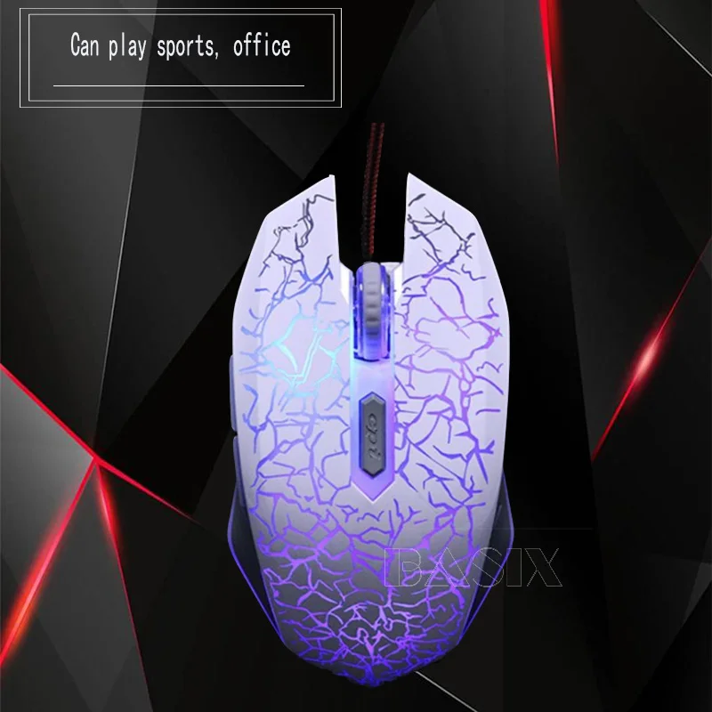 Basix игровая мышь Профессиональная USB Проводная оптическая мышь 2400 dpi Регулируемая эргономичная геймерская мышь для ПК ноутбука компьютерная мышь - Цвет: white