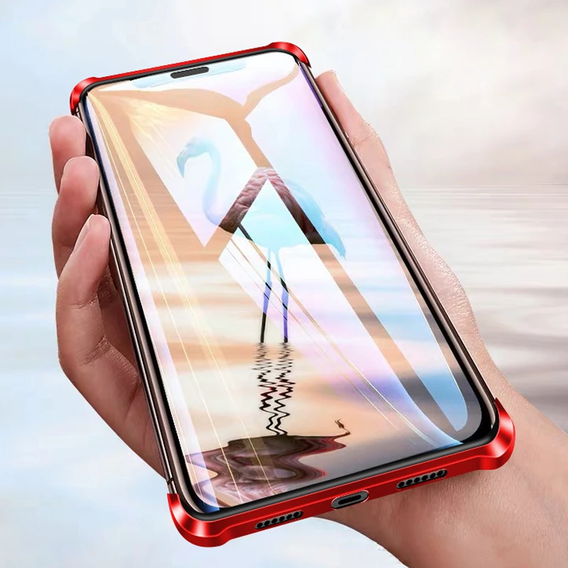 Роскошный Магнитный чехол для iPhone X XS Max XR 7 8 10 Plus s двойное стекло в рамке Передняя