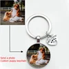 Custom DIY Dog Photo Keychain I Love Dog Glass Crystal Pendant Mini Heart Keychain Car Key Man and Girl Favorite Gift Souvenir ► Photo 2/5