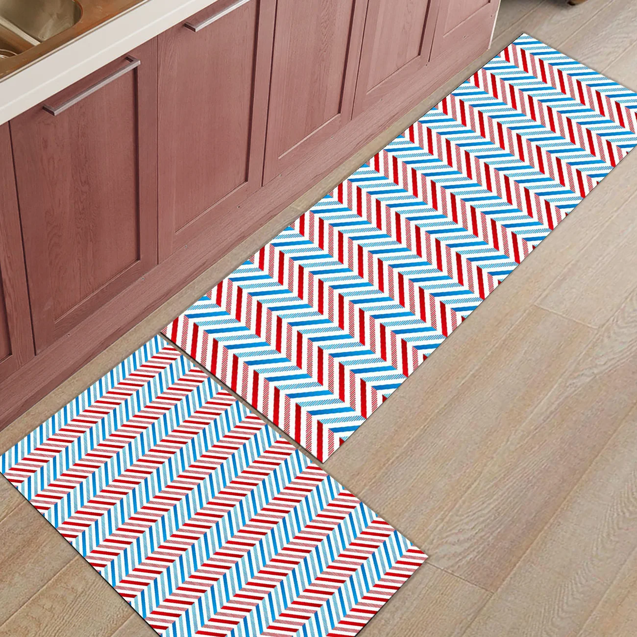 Элементы американского флага, геометрический Коврик из 2 предметов для кухни, аксессуары для ванной комнаты, набор грязи, Траппер, сапог, скребок для обуви Mach