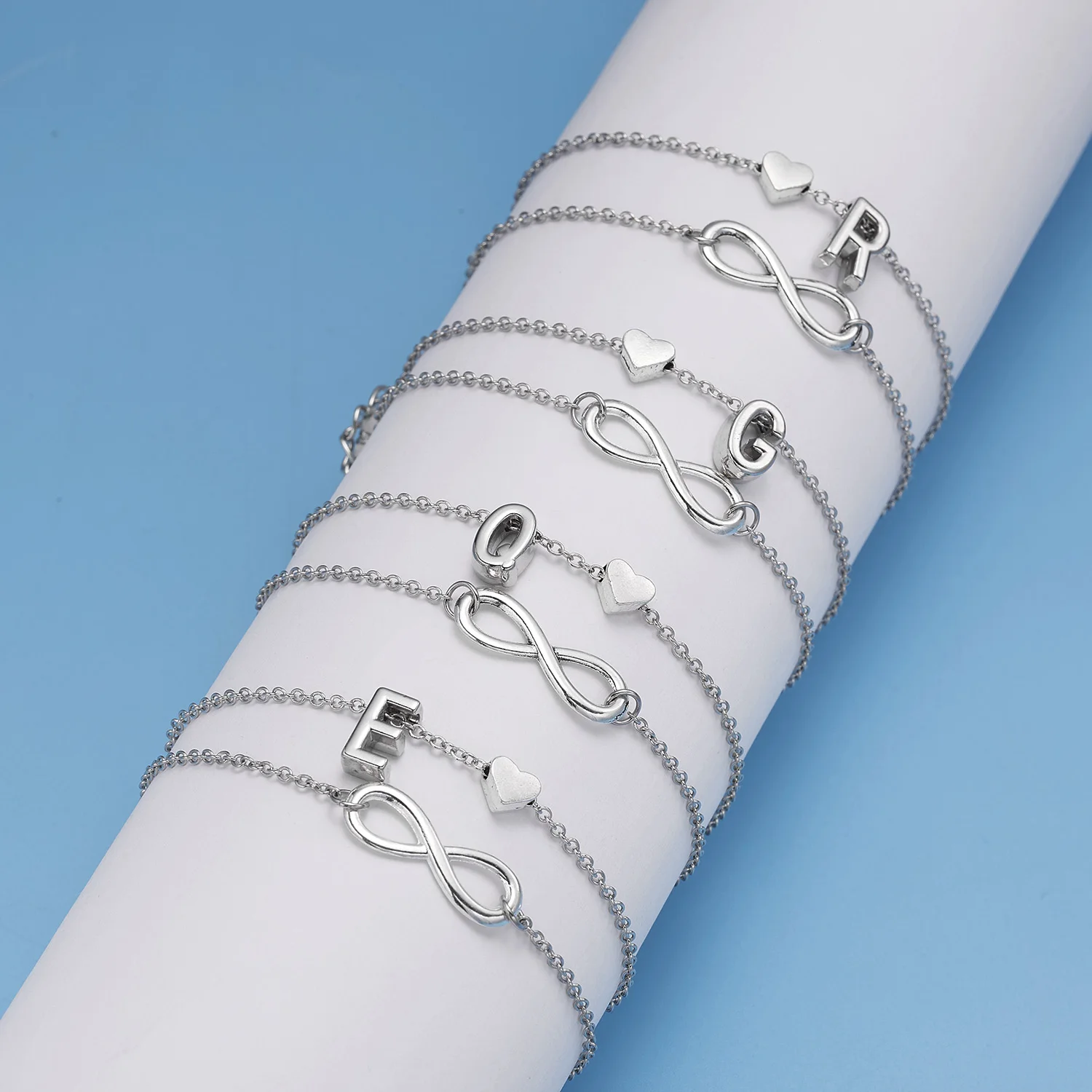 Summer New A-Z Letter Initial Anklets For Women Silver Color Heart Anklet Bracelet Leg Chain Fashion Beach Party Foot Jewelry - Image 4