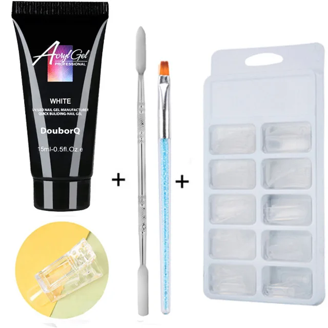 

Quick-drying phototherapy glue multicolor extension glue 15ml set Gel Polish Nail Kit UV Gel Set For Gel Varnish Manicure Set F