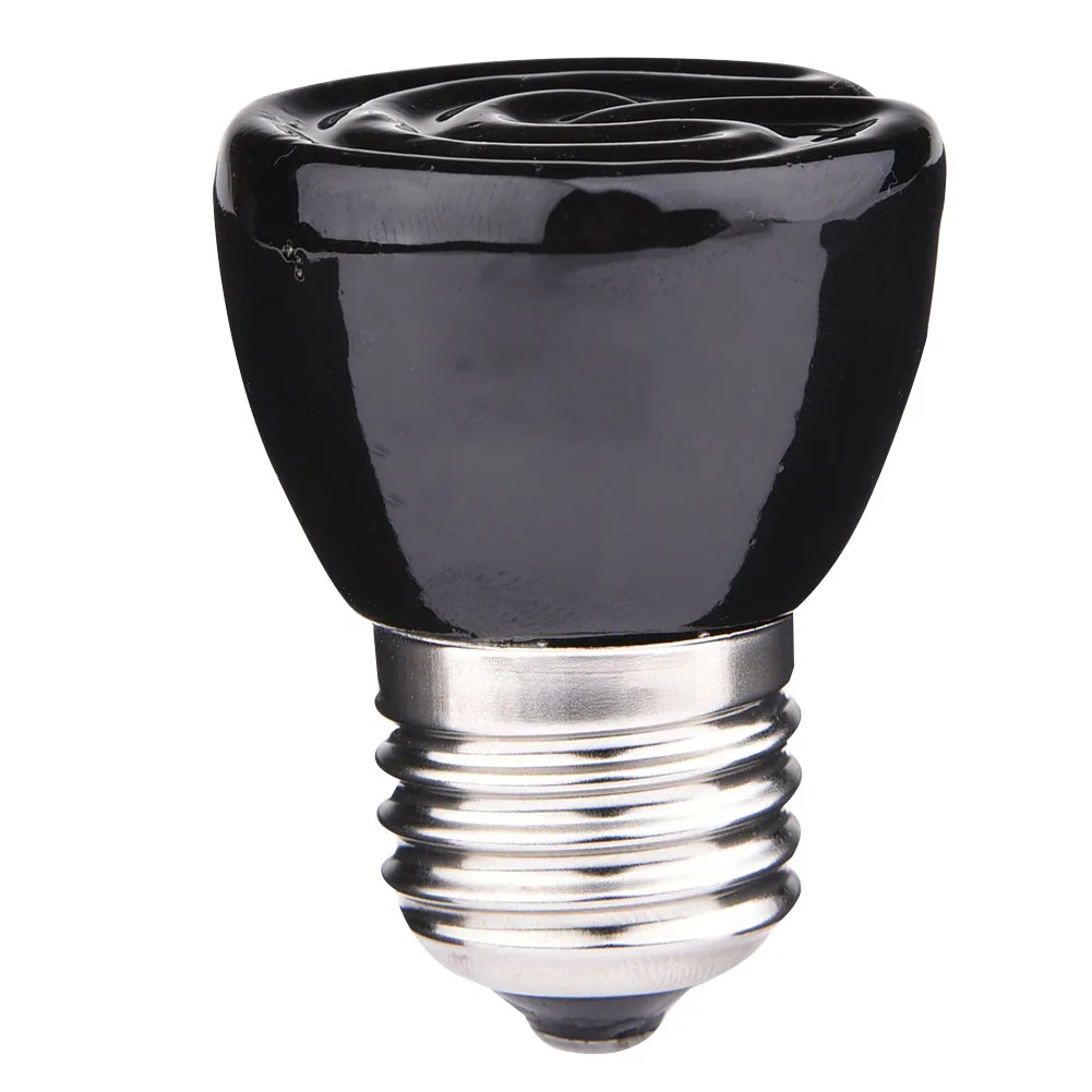 

Mini Black Pet Heating lamp Infrared Ceramic Emitter Heat Light Bulb Pet Brooder Chickens Reptile Lamp 25/ 50/ 75/ 100W