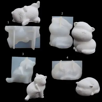 

1 Pc 3D Cute Cat Soap Molds Pet Cats Gumpaste Cake Mold Baby Cat Molds Fondant Cake Decor Resin Casting Tools Art Crafts