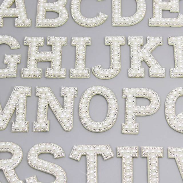 Hotfix Rhinestone Iron on Letter Patch, Bling Iron on Letters, Glitter  Letter Applique, Diy Monogram 