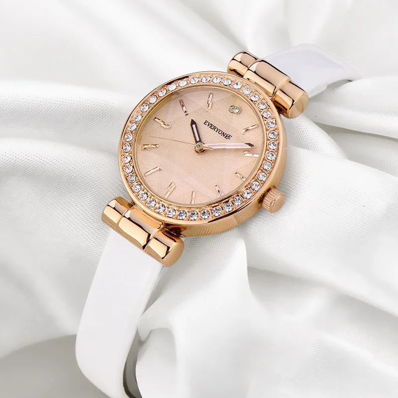 

Watch Ladies' Watch Waterproof Simple Fashion Diamond Set Quartz Watch Belt Watch Women's INS-Style