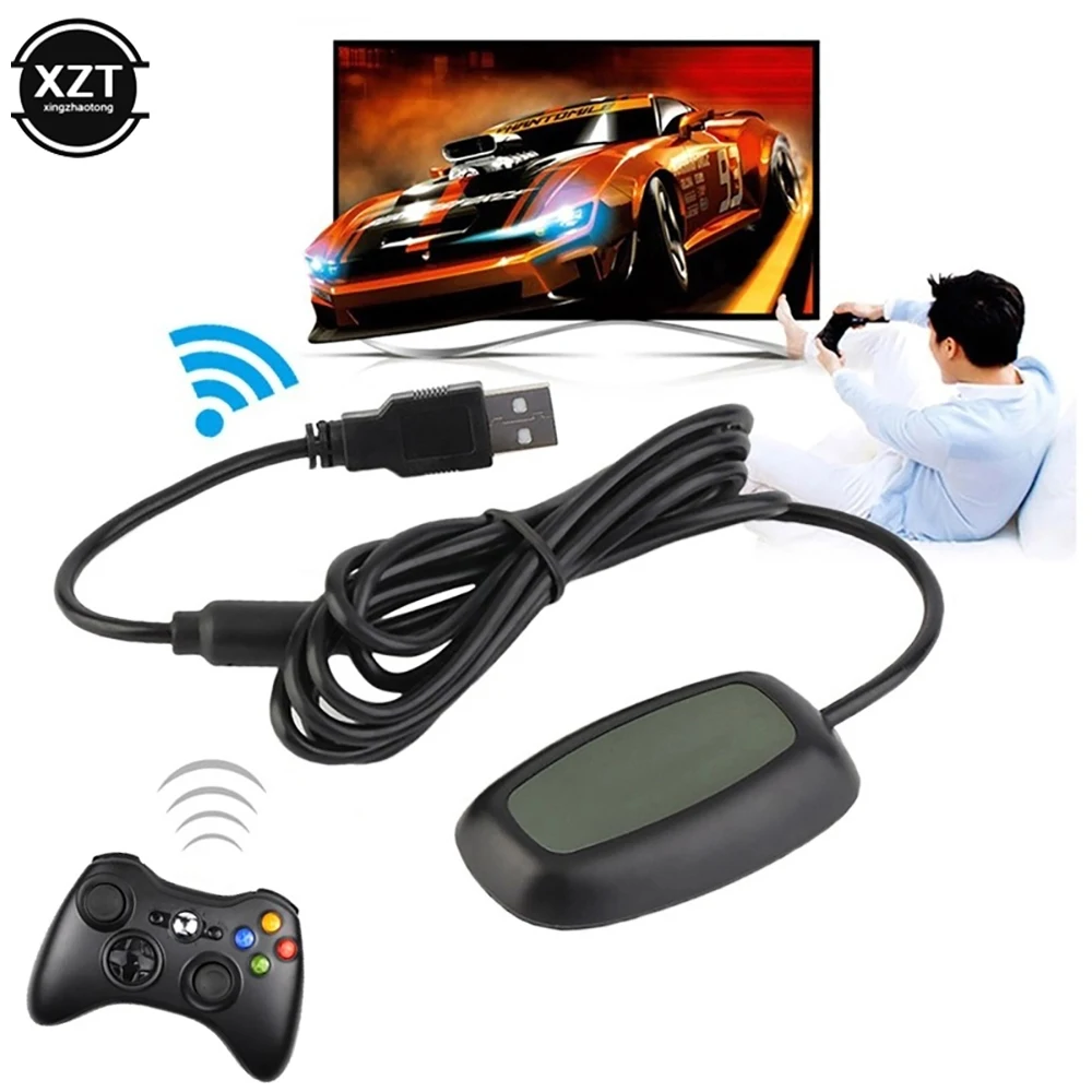 Game dock adapter wireless, for Microsoft Xbox 360 game console controller, PC receiver