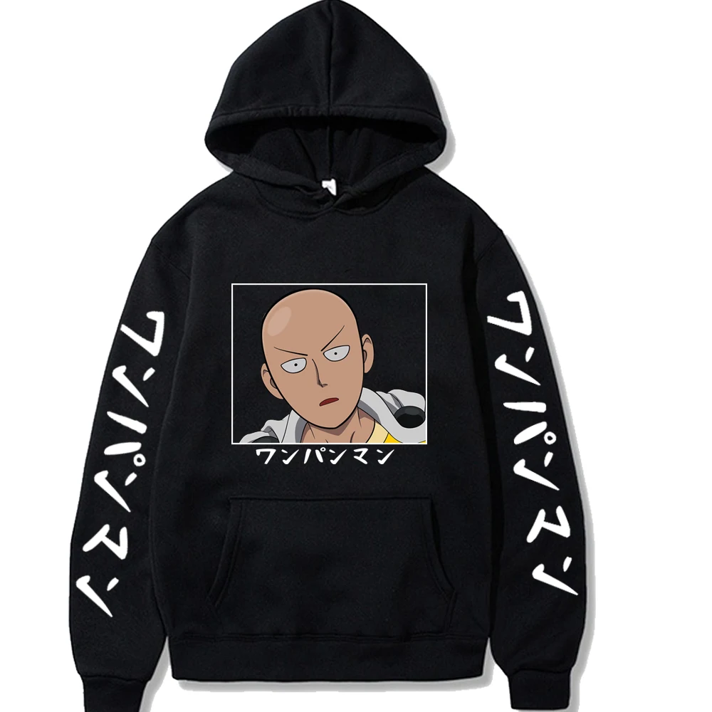 

Hot Anime One Punch Man Hoodie Men Funny Graphic Long Sleeve Harajuku Pullover Tops